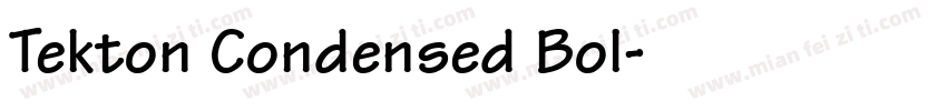 Tekton Condensed Bol字体转换